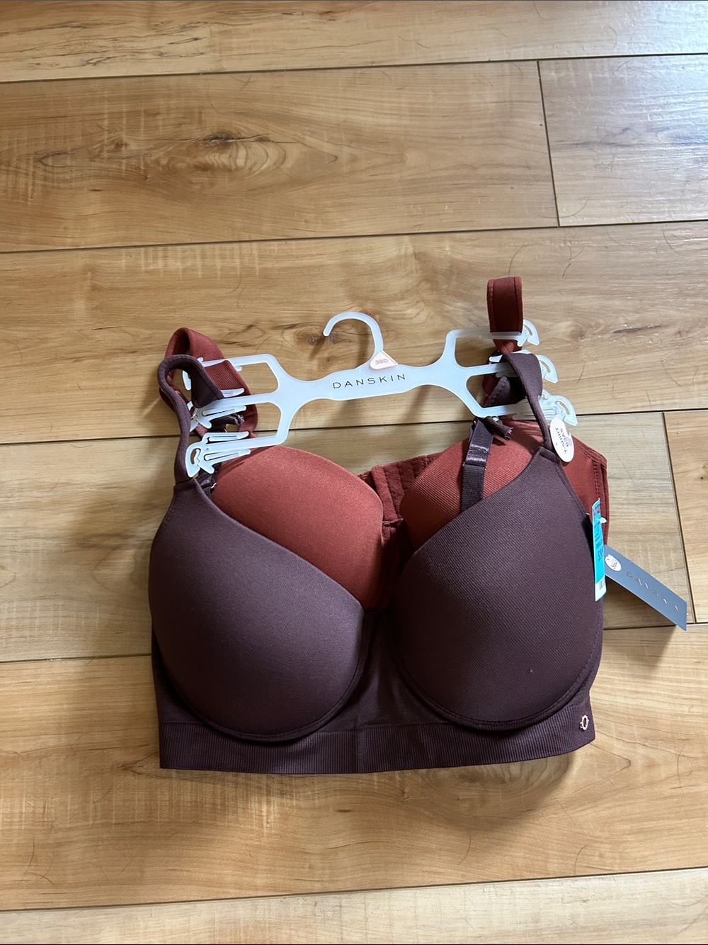 NWT Danskin Brown and Rust Longline Molded Cup Bra